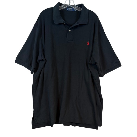 Ralph Lauren Other - Polo Ralph Lauren Mens 2XLT Black Short Sleeve Polo Shirt Red Pony Logo Golf Ivy